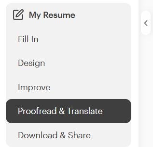 Kickresume flow showing the simple step-by-step resume building process