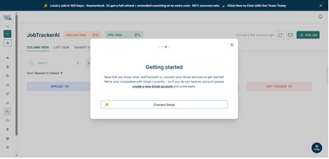 Wonsulting job board showing job recommendations and filtering options