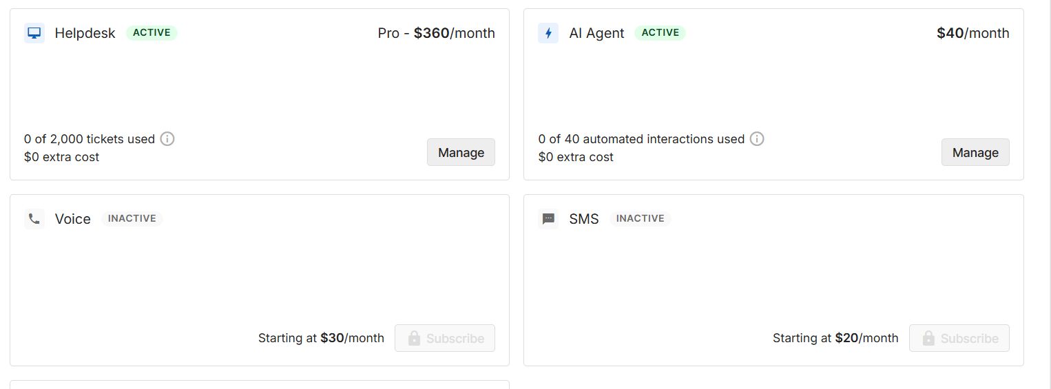 Gorgias setup dashboard