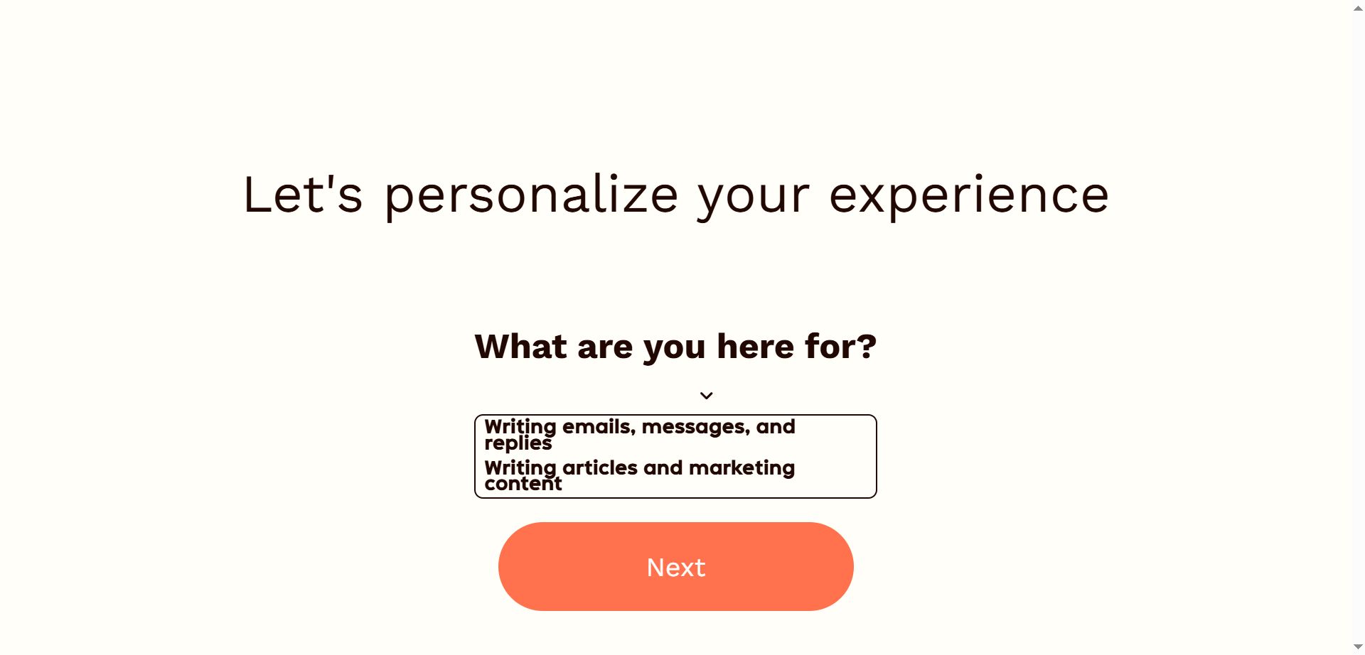 Grammarly interface